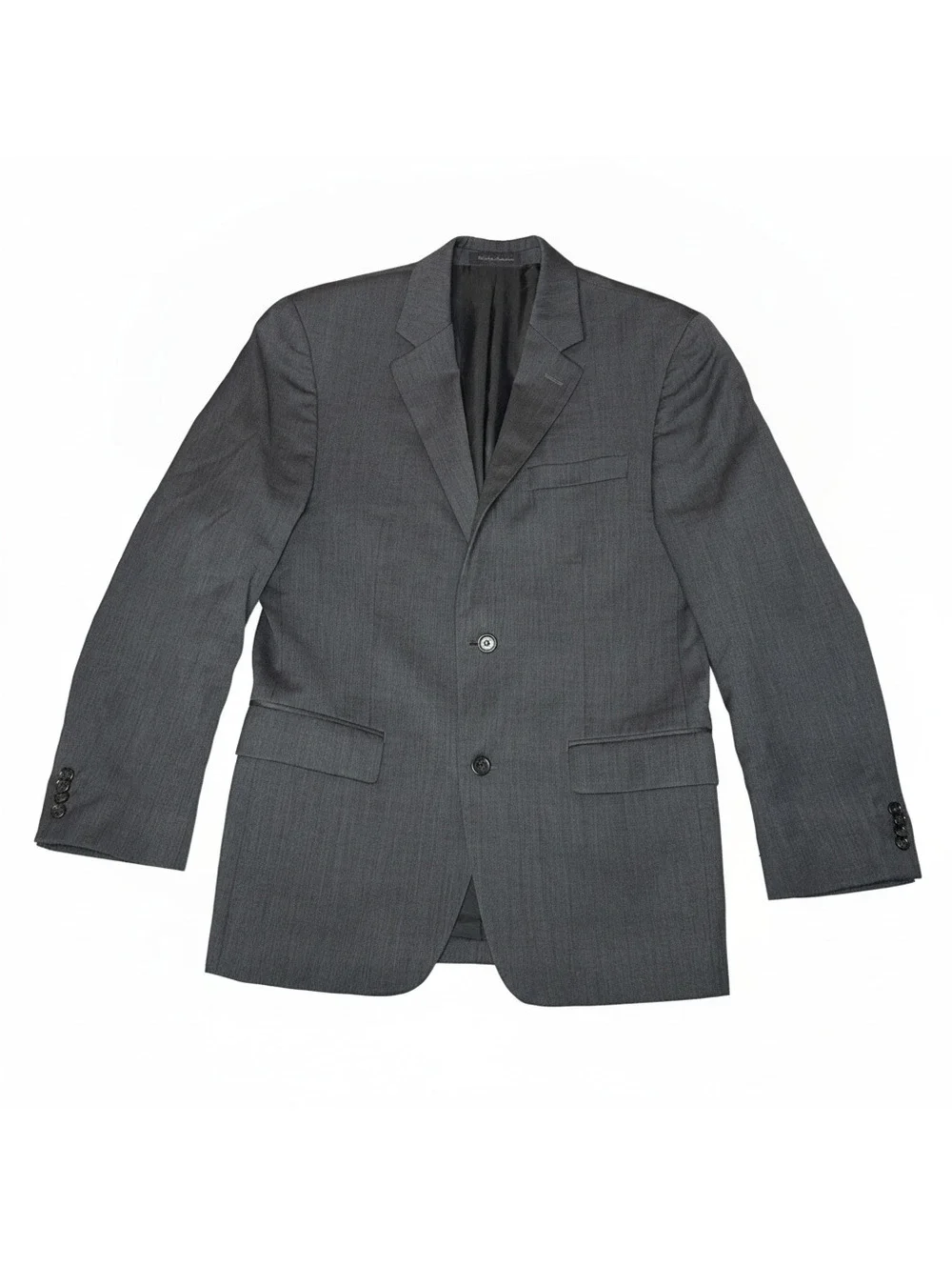 Michael Kors Mens Sz 38R Gray Plaid 100% Wool 2 Buttons Suit Sport Jacket Blazer